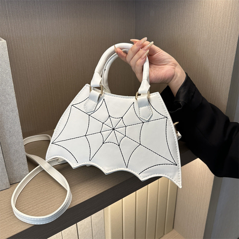 price 2.90 weight 280g Halloween Spider Web Saddle Bags Fashion Personality Crossbody Shoulder Bag With Handle Women's Handbags
