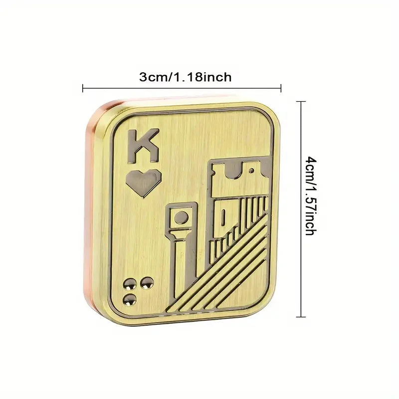 Metal Skull Push Slider Stress Relief Toy Anti Stress EDC Top Spinning Poker Toys Portable Decompress Magnetic Toys Adults Gifts