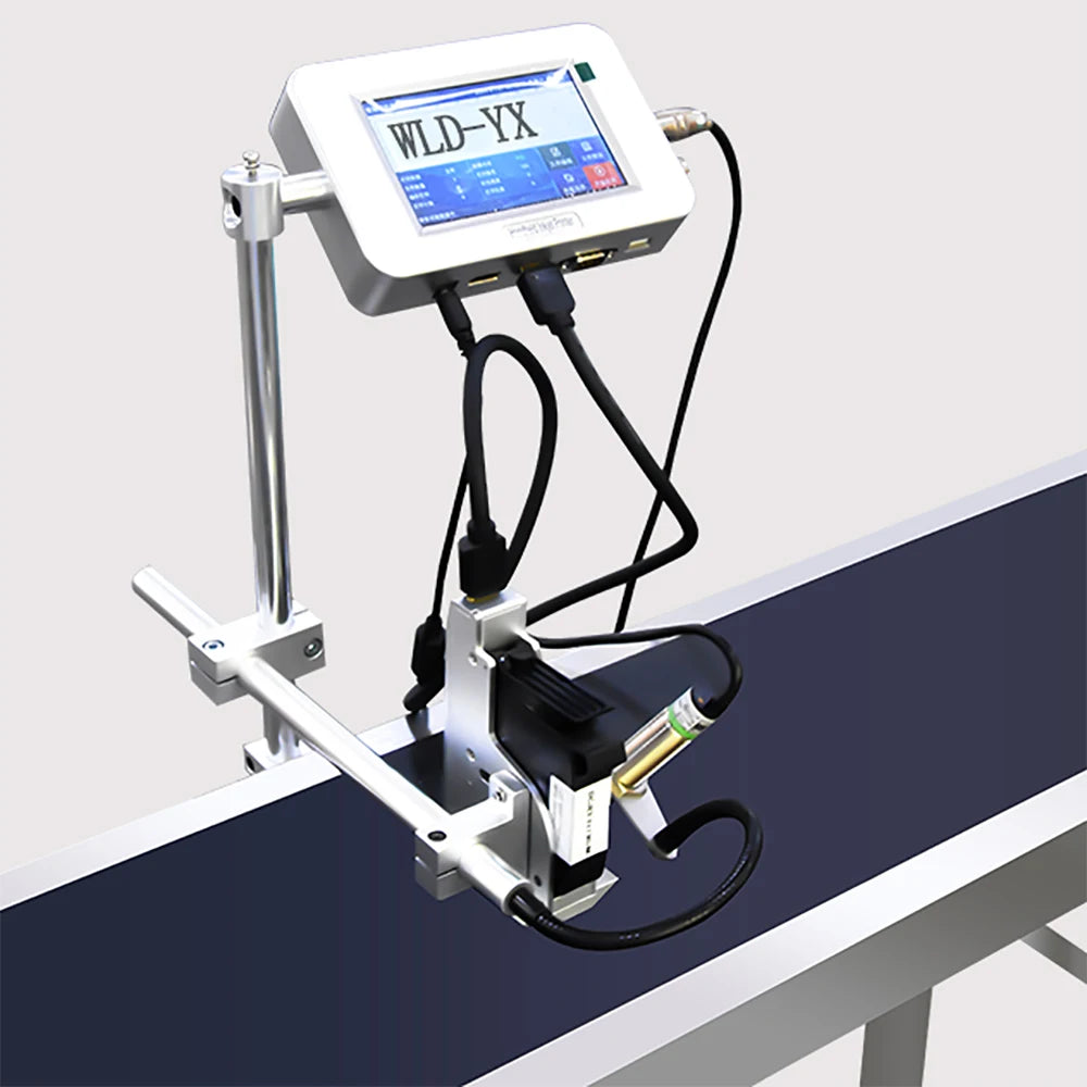 12.7mm Industrial Continuous Coding Machine Expiry Date Barcode Labels Mask Online Thermal Tij Inkjet Printers For Conveyor Belt