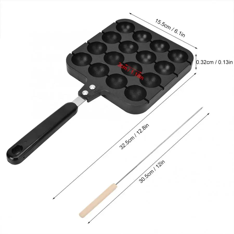 16 Holes Takoyaki Maker Non-Stick Takoyaki Grill Pan Plate Maruko Baking Forms Mold Pan Octopus Baking Machine for Kitchen