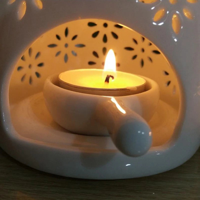 1PC Brand New High Quality Ceramic Aroma Burner Essential Oil Burner Aromatherapy Candle Holder For Home Decoration Hot Cheap