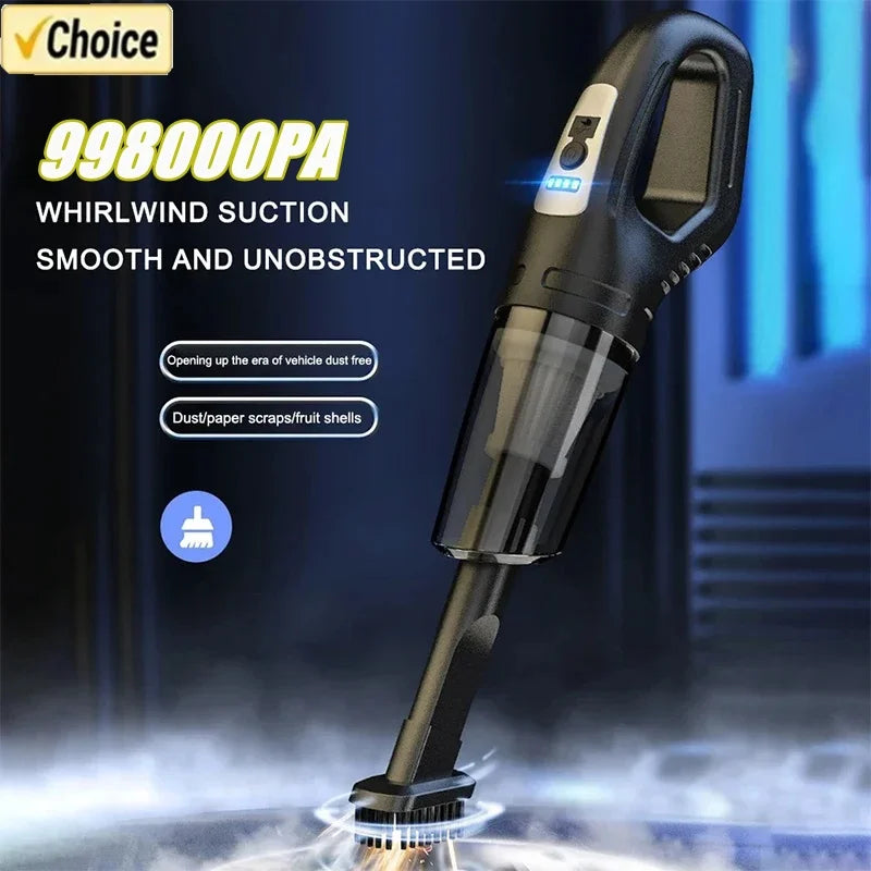 120W Portable Car Vacuum Cleaner USB Charging Handheld Cordless Vacuum Cleaner Powerful Suction for Auto/Home/Office/Pet Hair