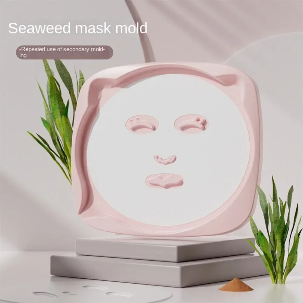 1Pc DIY Facial Mask Plate for Seaweed Granules Masks Machine Maker Clear PVC Mask Mould Tray Reuseable Mask Making DIY Tool