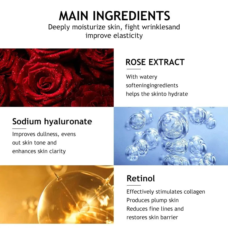 30g Rose Renewing Face Cream Nutritions Anti-Aging Moisturizing Firming Dark Spots Rose Brighten Essence Whitening Beauty Health
