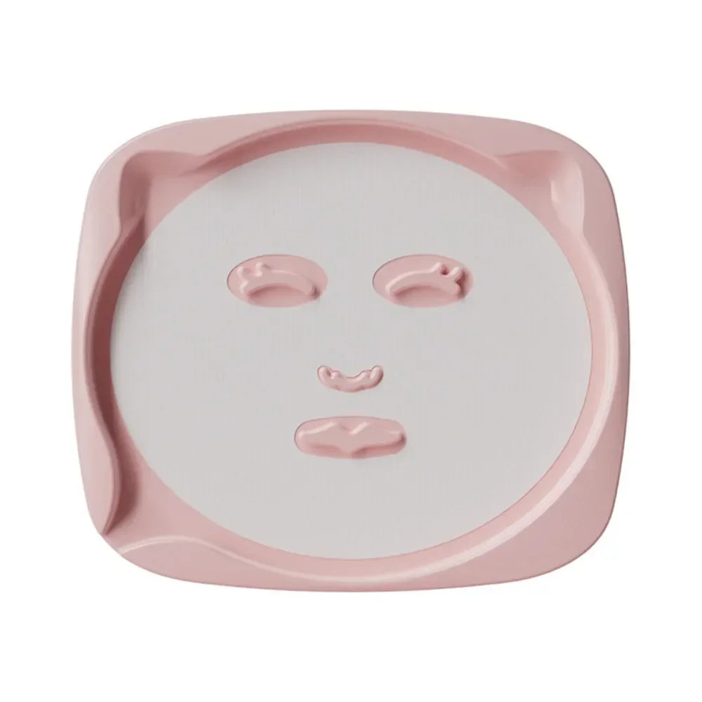 1Pc DIY Facial Mask Plate for Seaweed Granules Masks Machine Maker Clear PVC Mask Mould Tray Reuseable Mask Making DIY Tool