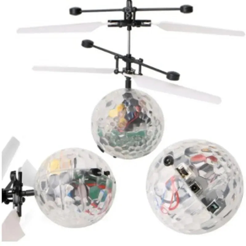 1Pc Colorful Mini Drone Shinning LED Drone Flying Ball Helicopter Light Crystal Ball Induction Quadcopter Aircraft Kids Toys