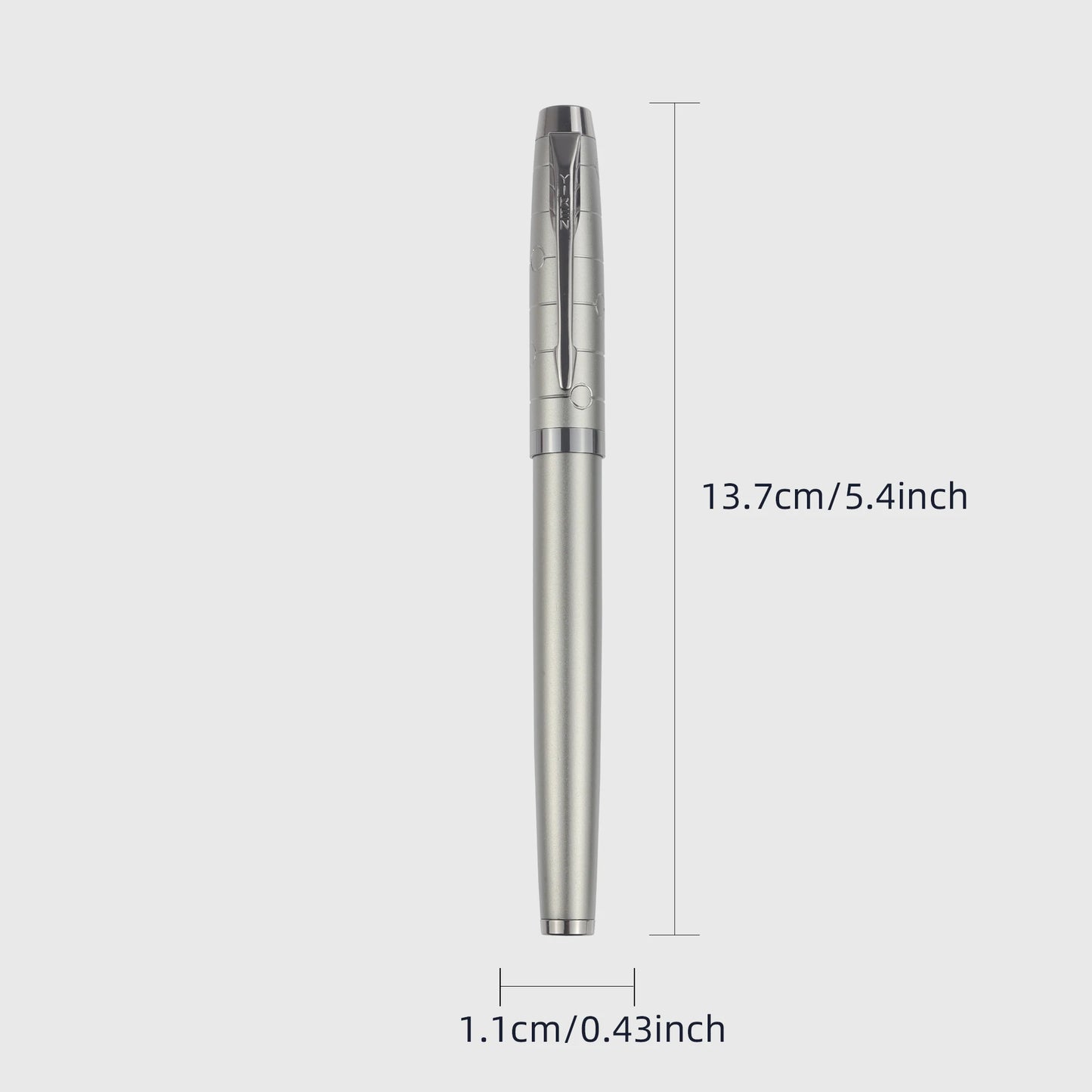 1 PC Fountain Pen, Professional Gunmetal Metal Pen, Stylish and Sturdy,Distinguished, Mechanical Feel,Metallic Touch,Luxury Pen