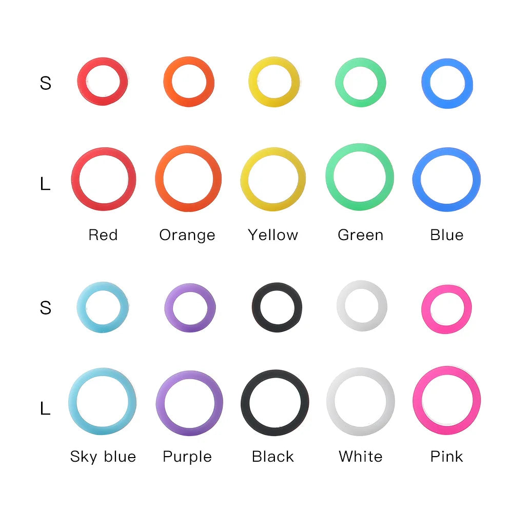 100Pcs Azdent Dental Code Rings Multi-Color Autoclavable Dental Universal Silicone Instrument Color Code Rings Dentistry Tools