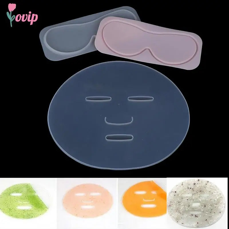 1pc DIY Silicone Reuseable Facial Mask Mold For Fruit Vegetable Mask Machine Maker Clear Mask Mold Tray Mask Making Tool