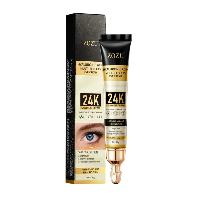 ZOZU 24K Gold Eye Cream Anti Dark Circles Removal Eyes Bags Moisturizing Firming Eye Creams Beauty Eyes Skin Care Products