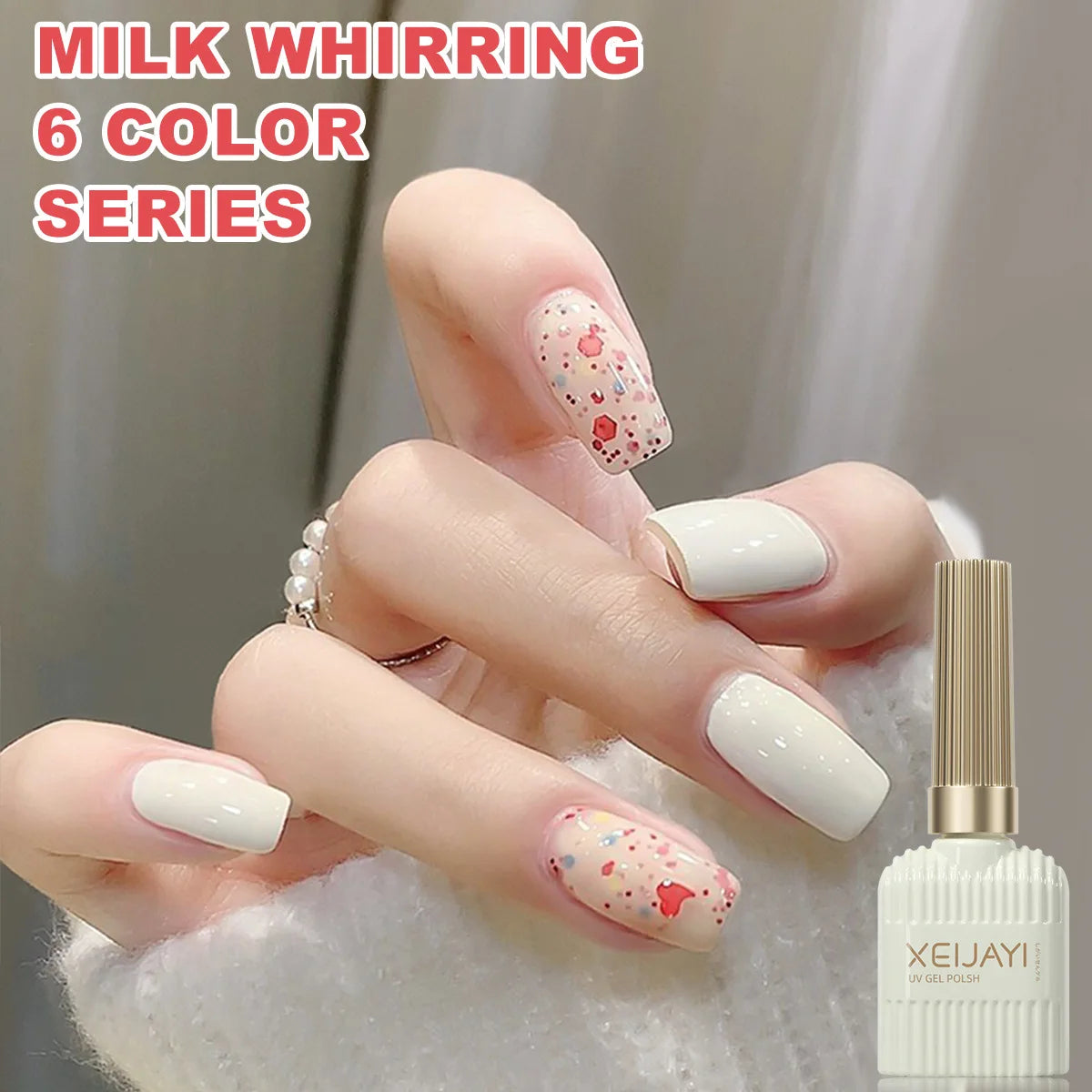XEIJAYI 15ml Milk White Gel Nail Polish Lakiery Hybrydowe Do Paznokci Soak Uv Led Semi-permanent Varnish Nail Art Accessories