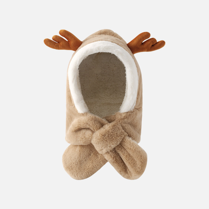 Boys And Girls Hats Baby Plush Scarf All-in-one