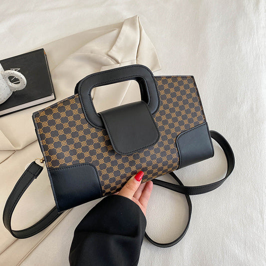 price 2.50 weight 400g Simple Textured Small Female Fashion Textured Hand Plaid Casual Shoulder Messenger Bag