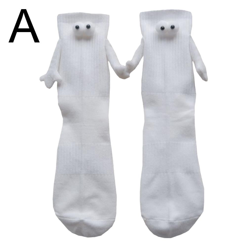 Cartoon Lovely Cotton Breathable Comfortable Doll Eyes Couple Socks Magnetic Club Celebrity Ins toe Socks