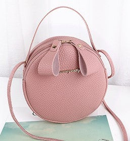 price 1.01 weight 170g Circular Design Fashion Women Shoulder Bag Leather Women's Crossbody Messenger Bags Ladies Purse Female Round Handbag