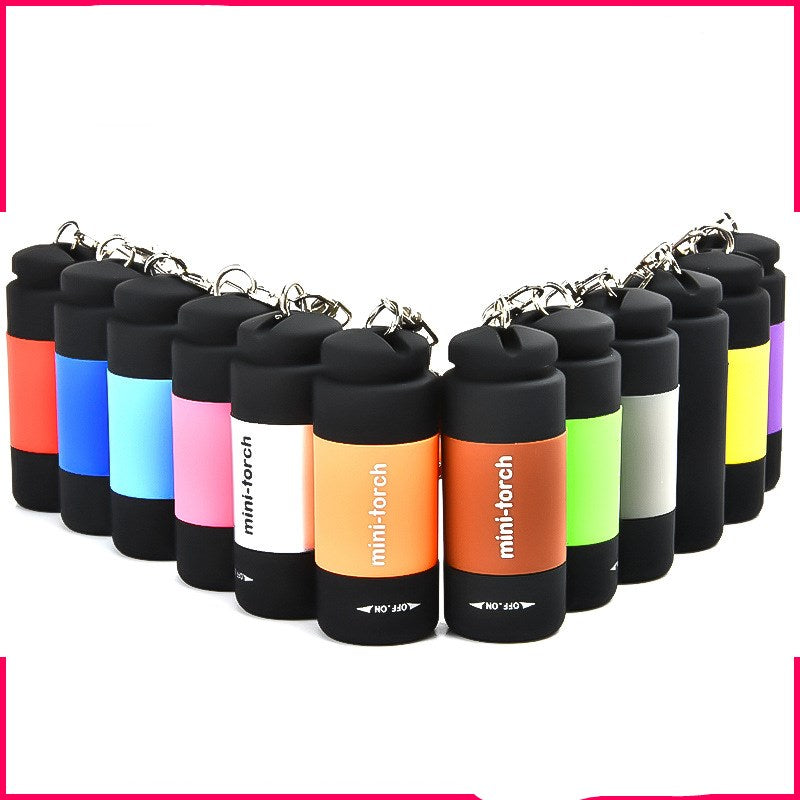 USB Rechargeable Mini Flashlight Pocket Keychain