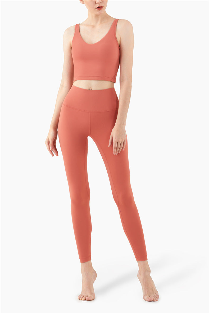 Nuls Nude V-neck Beauty Back Yoga Vest Women