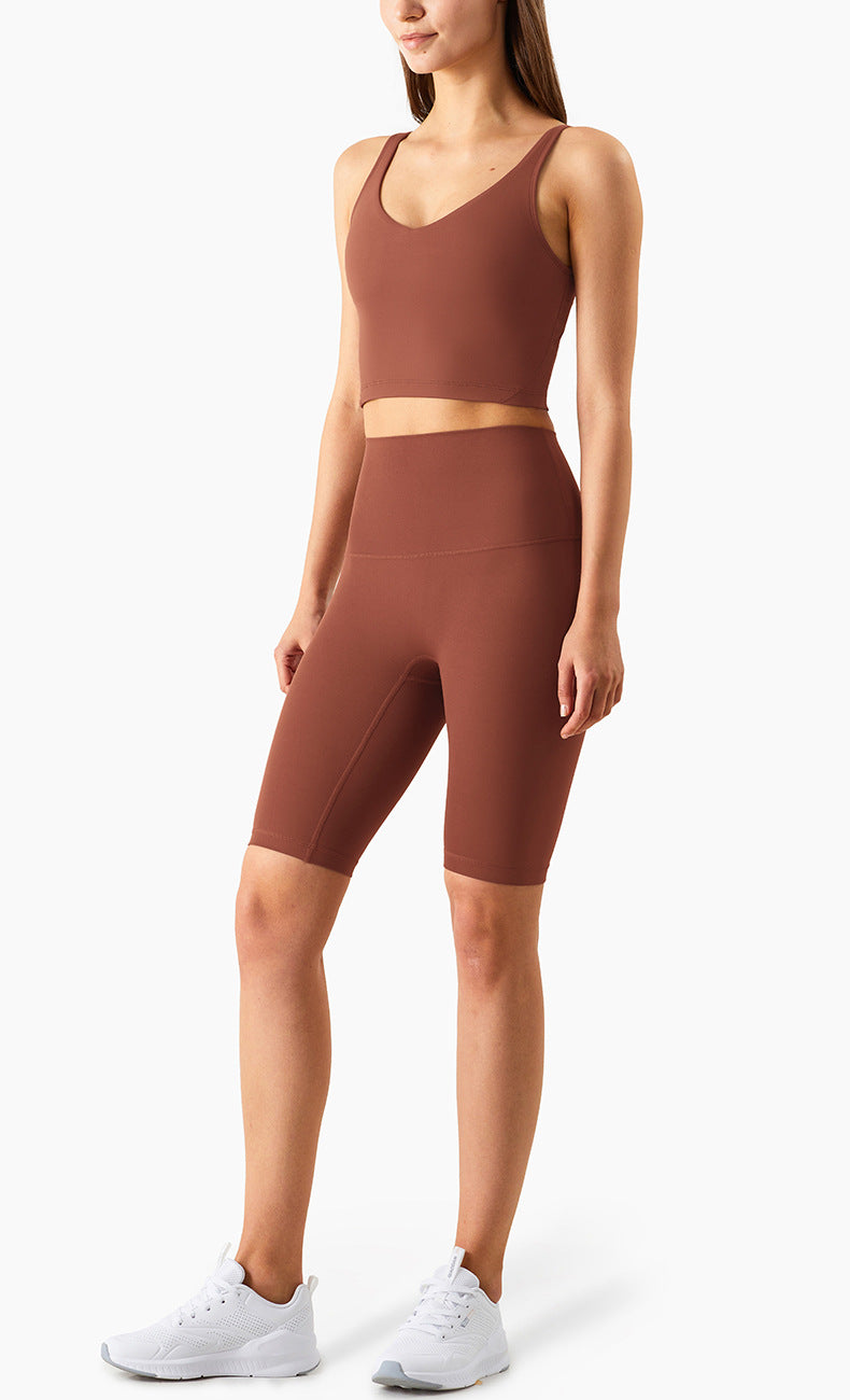 Nuls Nude V-neck Beauty Back Yoga Vest Women