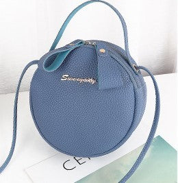 price 1.01 weight 170g Circular Design Fashion Women Shoulder Bag Leather Women's Crossbody Messenger Bags Ladies Purse Female Round Handbag