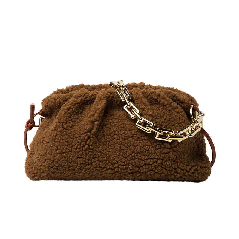 Folded in imitation of lamb hair