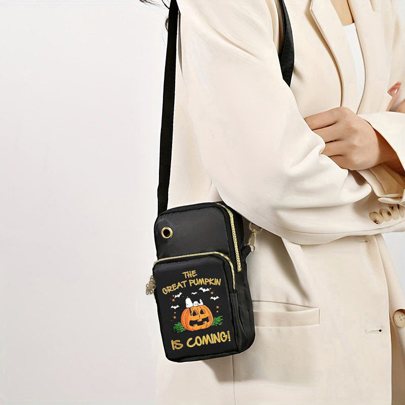 price 1.81 weight 100g Halloween Pumpkin Pattern Phone Bag Coin Wallet Cute Mini Crossbody Shoulder Bags For Kids Women