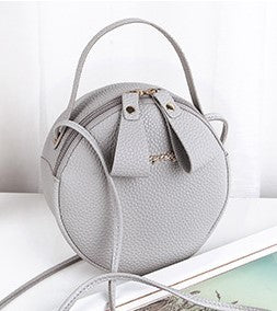price 1.01 weight 170g Circular Design Fashion Women Shoulder Bag Leather Women's Crossbody Messenger Bags Ladies Purse Female Round Handbag