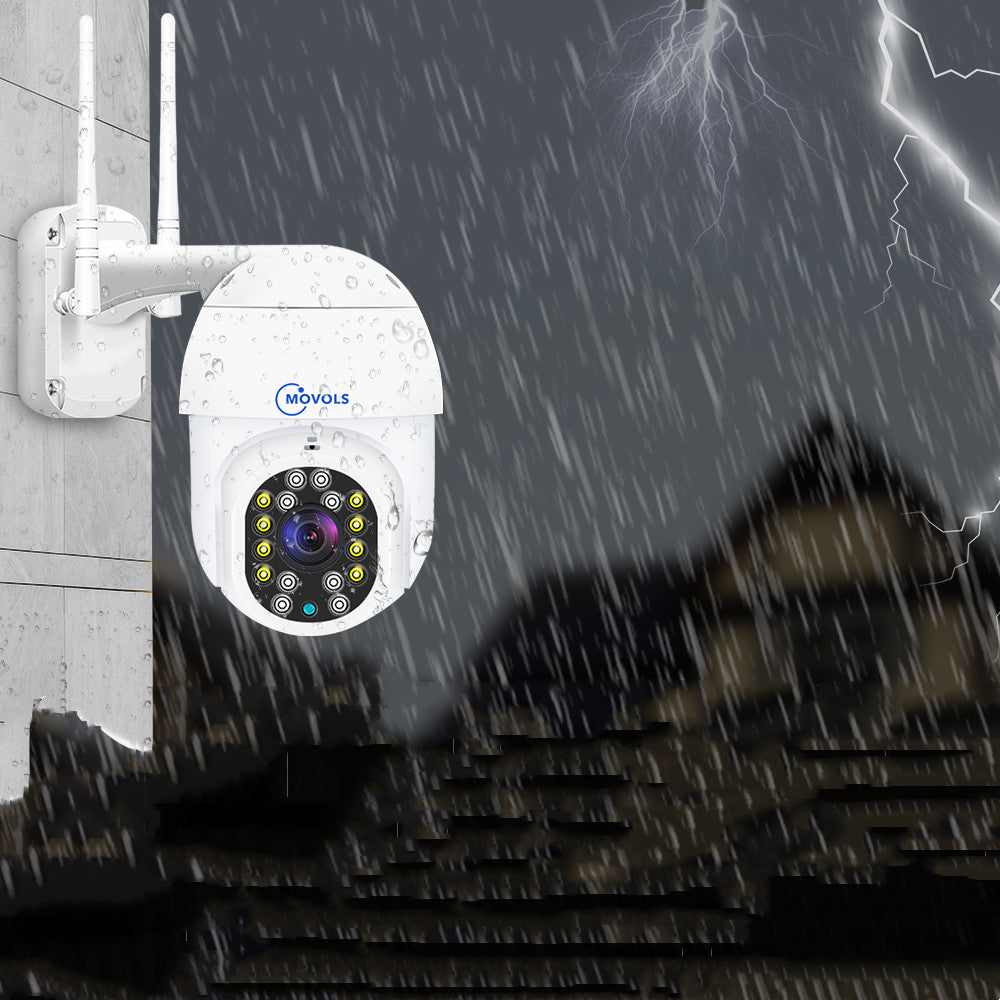 2 Antennas 8LED Night Vision Light Moving Head IP Camera Wifi Wireless Remote