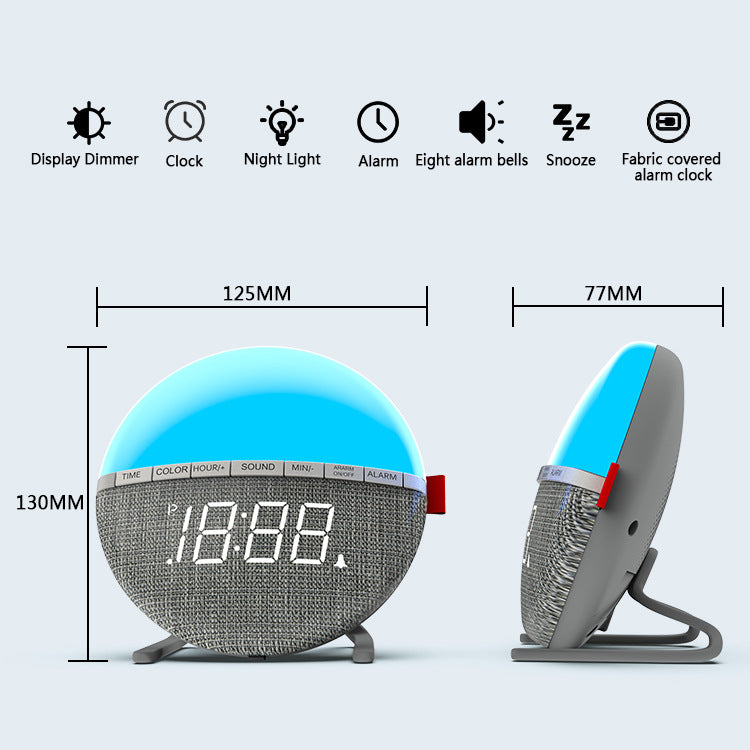 Wake-Up Light Night Light Clock Alarm Sleep Music Alarm Clock