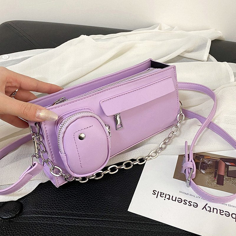 price weight 420g Bags New Trendy Temperament Trendy Summer Large-Capacity Female Fairy Casual Messenger Bag Ins Small Square Bag