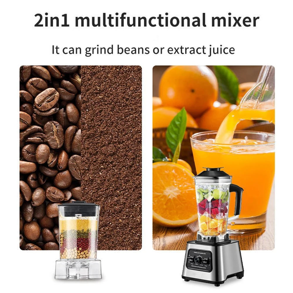6000W Multi-Function Professional Powerful Blender Juicer Smoothie Maker Table Blender With 2.5L Container Mixer for Ice Fruit