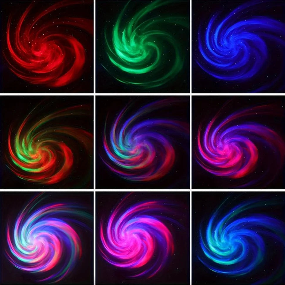 New Galaxy Projection Light LED Water Pattern Starry Sky Lamp Aurora Projector Light Mini Moon Star Night Light for Room Decor