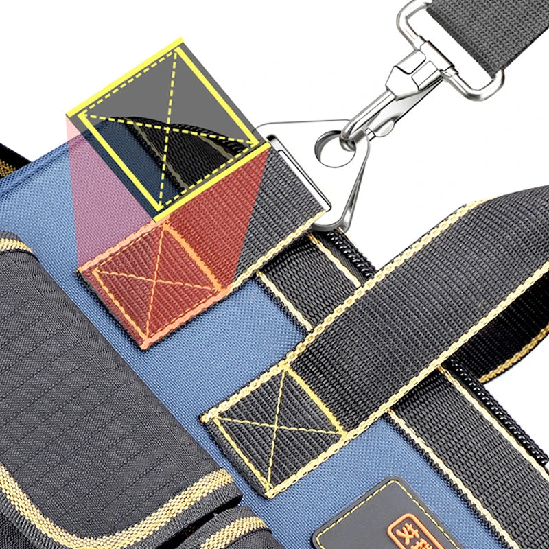 AIRAJ Multi-Function Tool Bag 1680D Oxford Cloth Electrician Bag, Multi-Pocket Waterproof Anti-Fall Professional Storage Bag