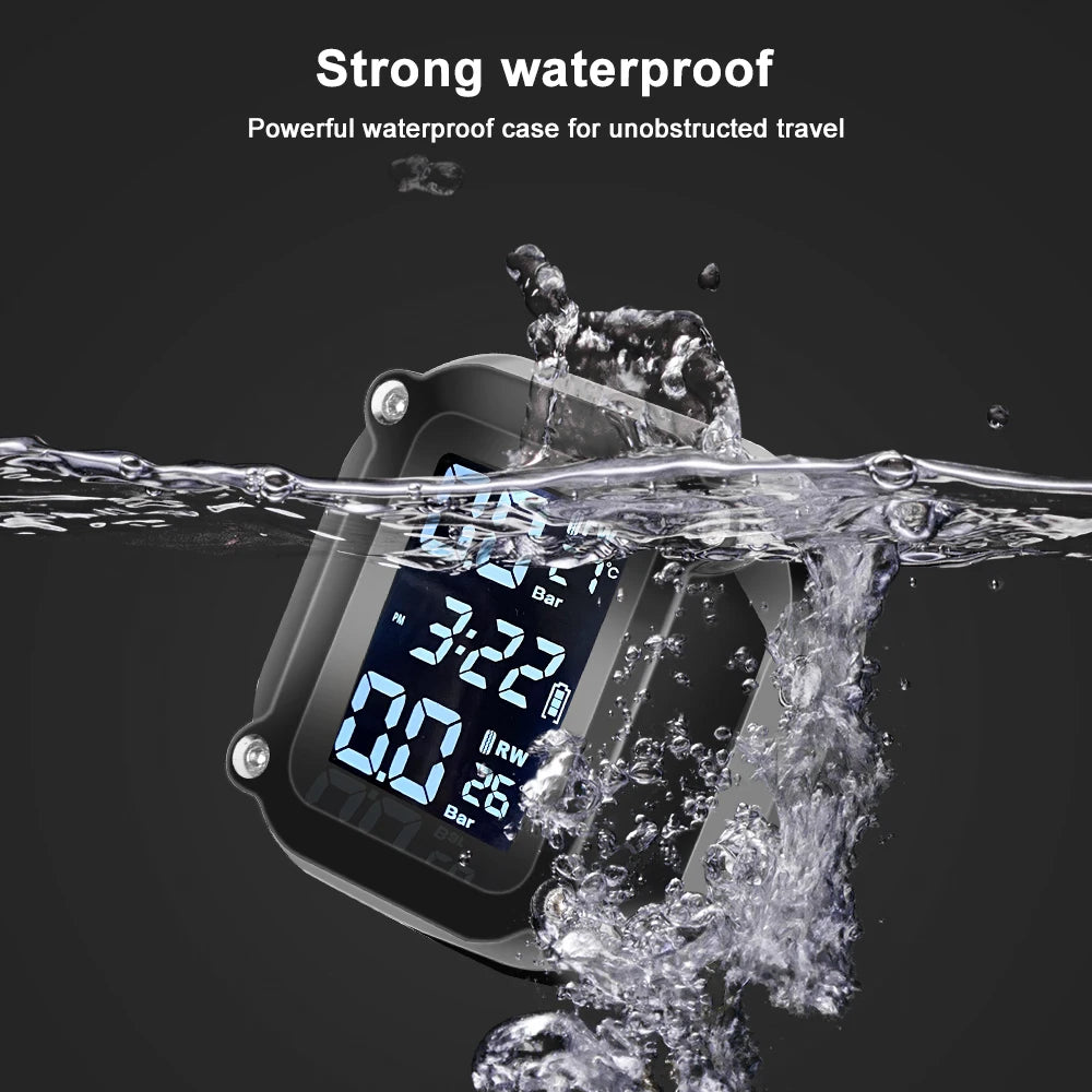 Motorcycle TPMS Tire Pressure Sensor Tyre Pressure Monitoring System External Sensor for Motorbike Autobike Scooter Motor TMPS