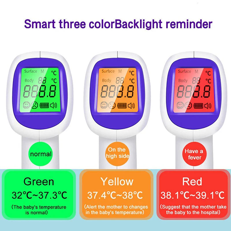 Non-Contact IR Thermometer Fast measure Light or portable Fingertip medical equipment SpO2 PR monitoring oximeter