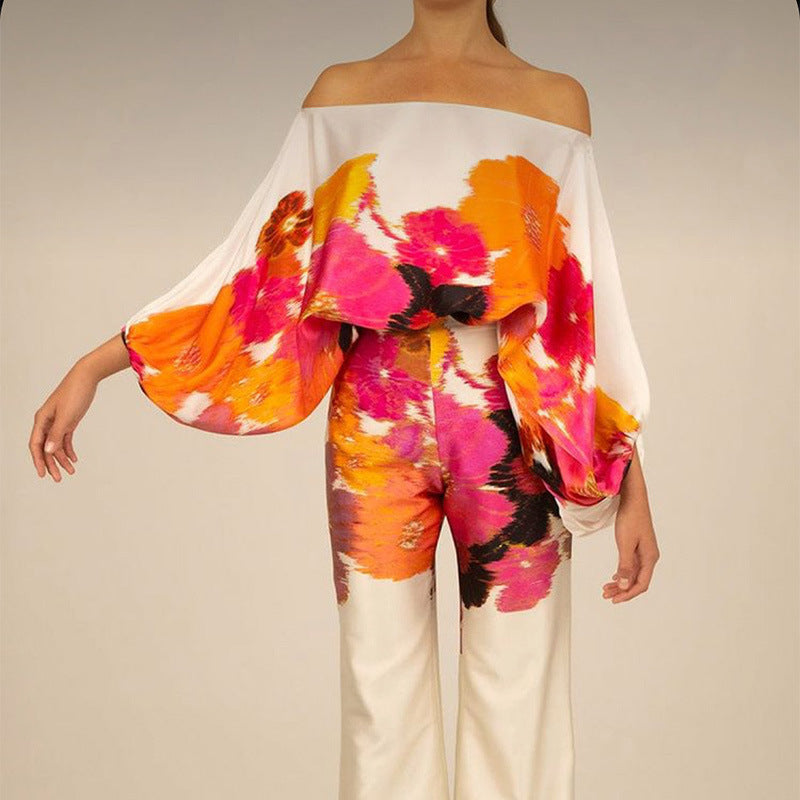 New Women&#039;s Temperament Loose Top Trousers Fashion Two-piece Set