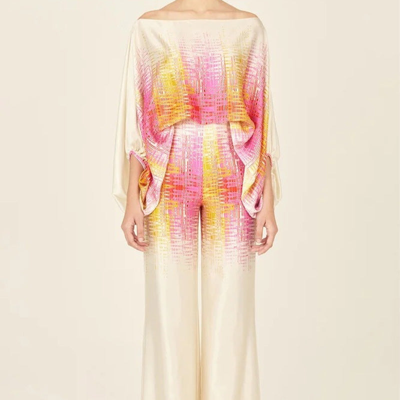 New Women&#039;s Temperament Loose Top Trousers Fashion Two-piece Set