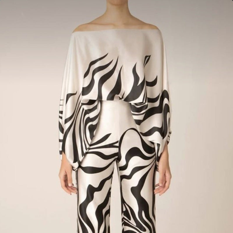 New Women&#039;s Temperament Loose Top Trousers Fashion Two-piece Set