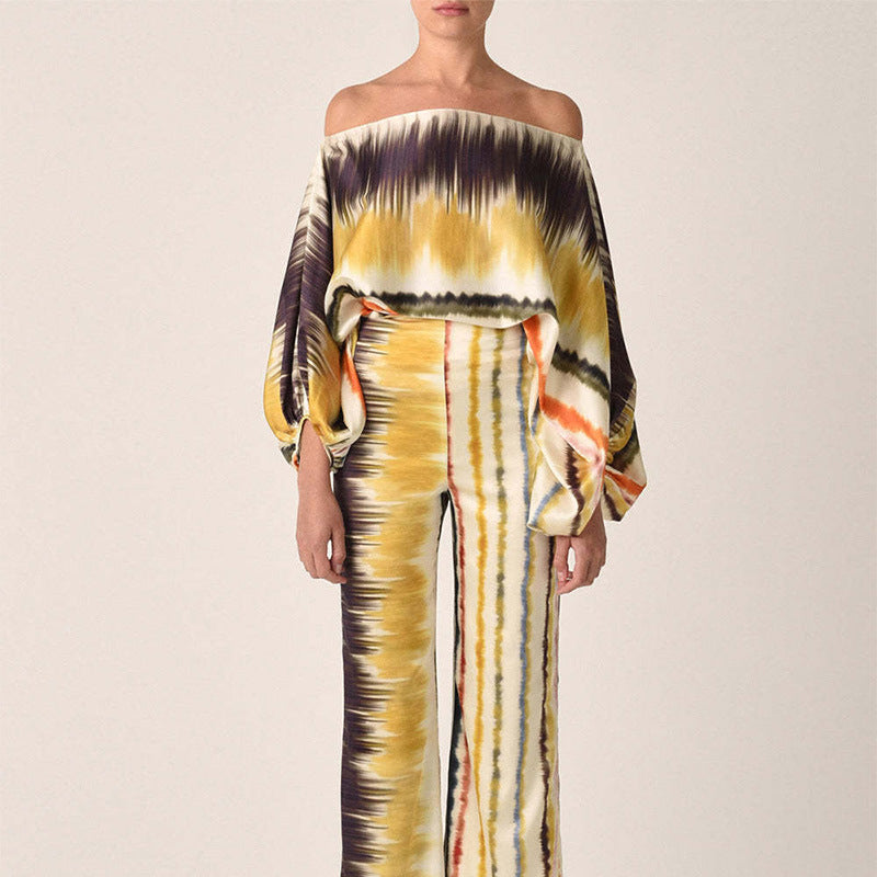 New Women&#039;s Temperament Loose Top Trousers Fashion Two-piece Set