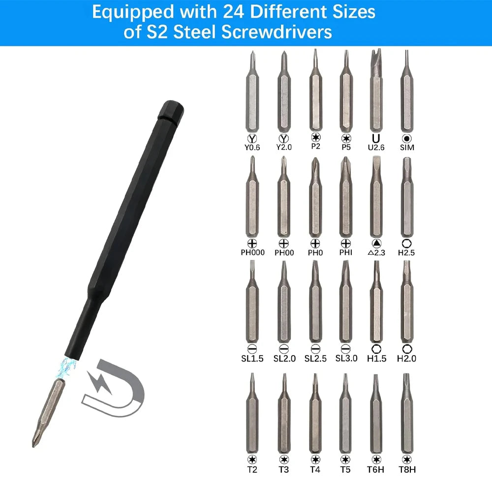 Magnetic Screwdriver Set 63 In 1 Kit Bits Precision Electronics Computer PC Phone Disassembly Multifunctional Maintenance Tool