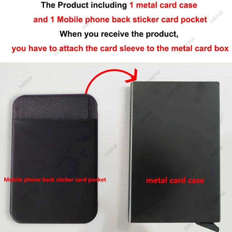 Anti Rfid Blocking ID Credit Card Holder Case Metal Wallet Thin Slim Men Women Bank Cardholder Magic Smart Minimalist Wallet