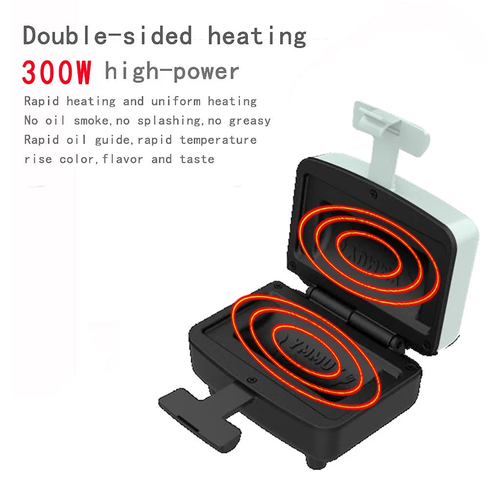 Breakfast Sandwich Maker Compact Electric Sandwich Maker with Non-Stick Plates / Indicator Light / Non Slip Handle Double-Sided