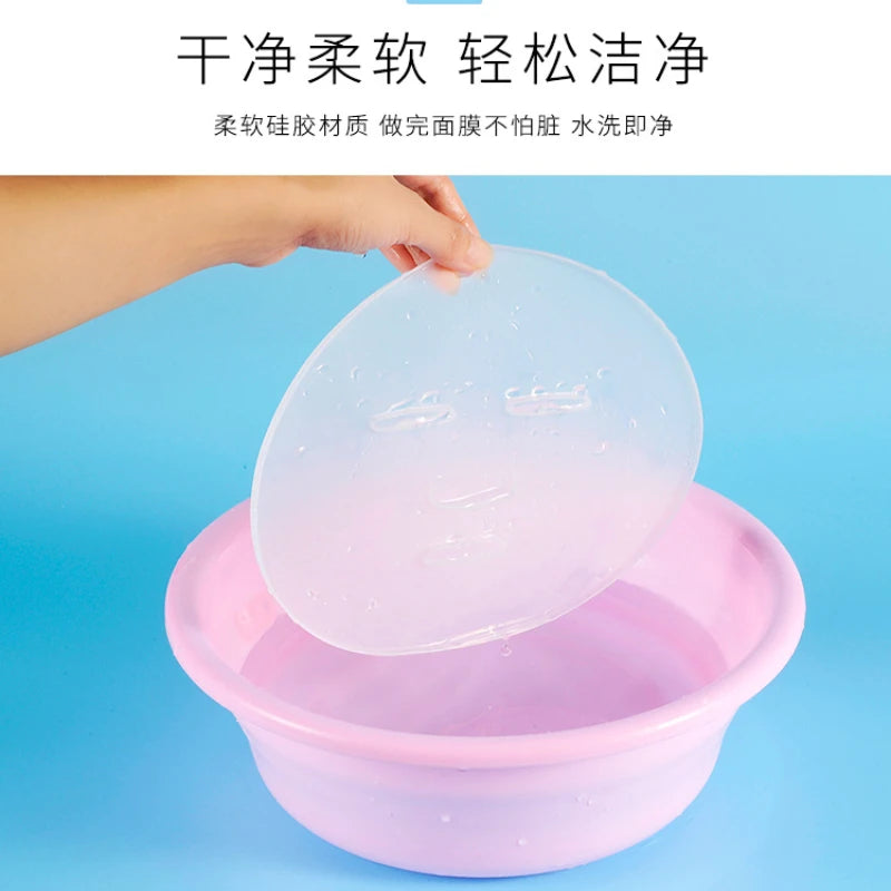 1pcs DIY Face Mask Plate for Fruit Vegetable Mask Natural Collagen Home Use Reuseable Facial SPA Care Mask Making Plate