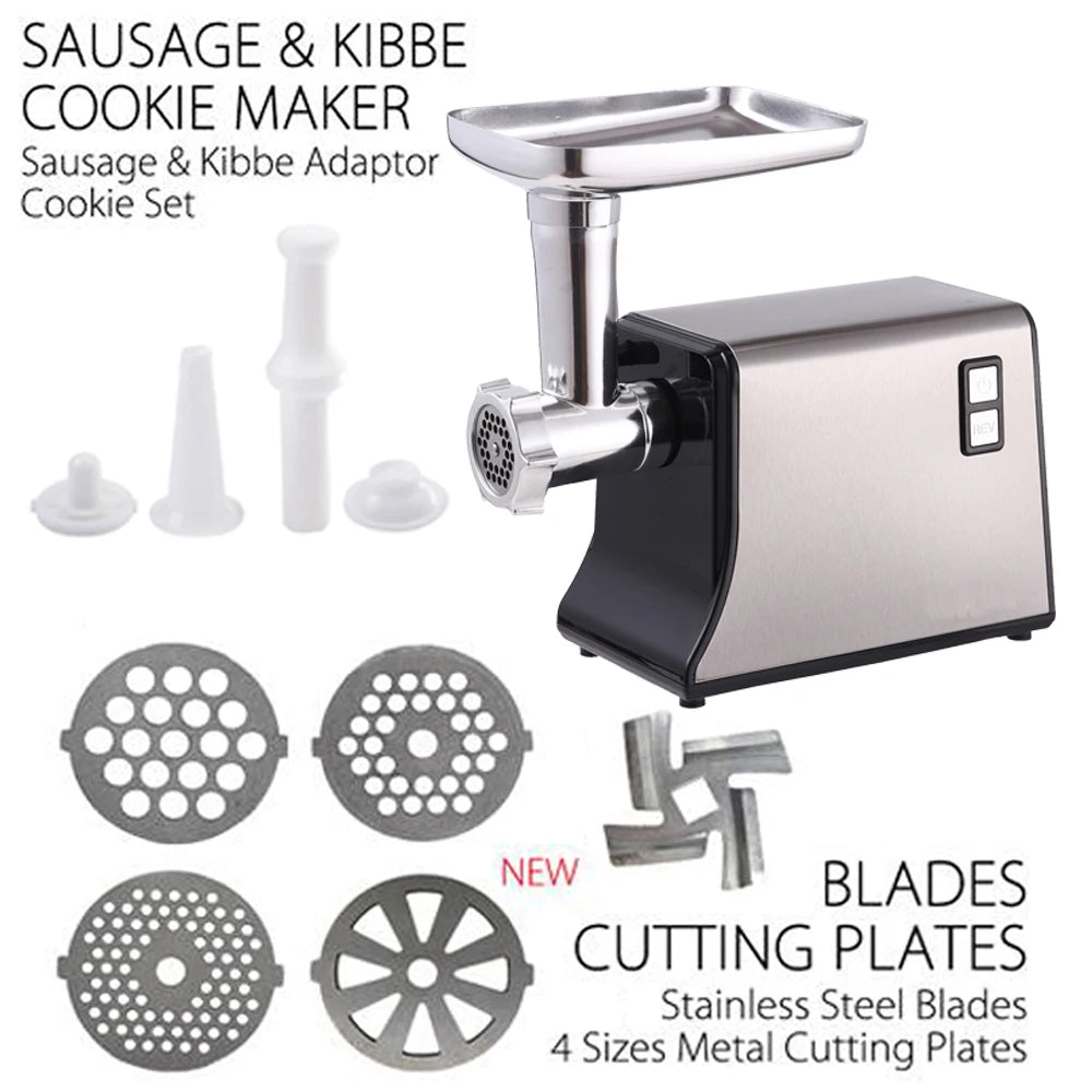 3200W Electric Meat Grinder Heavy Duty Commercial Kitchen Sausage Stuffer Maker Mincer Machine Food Processor