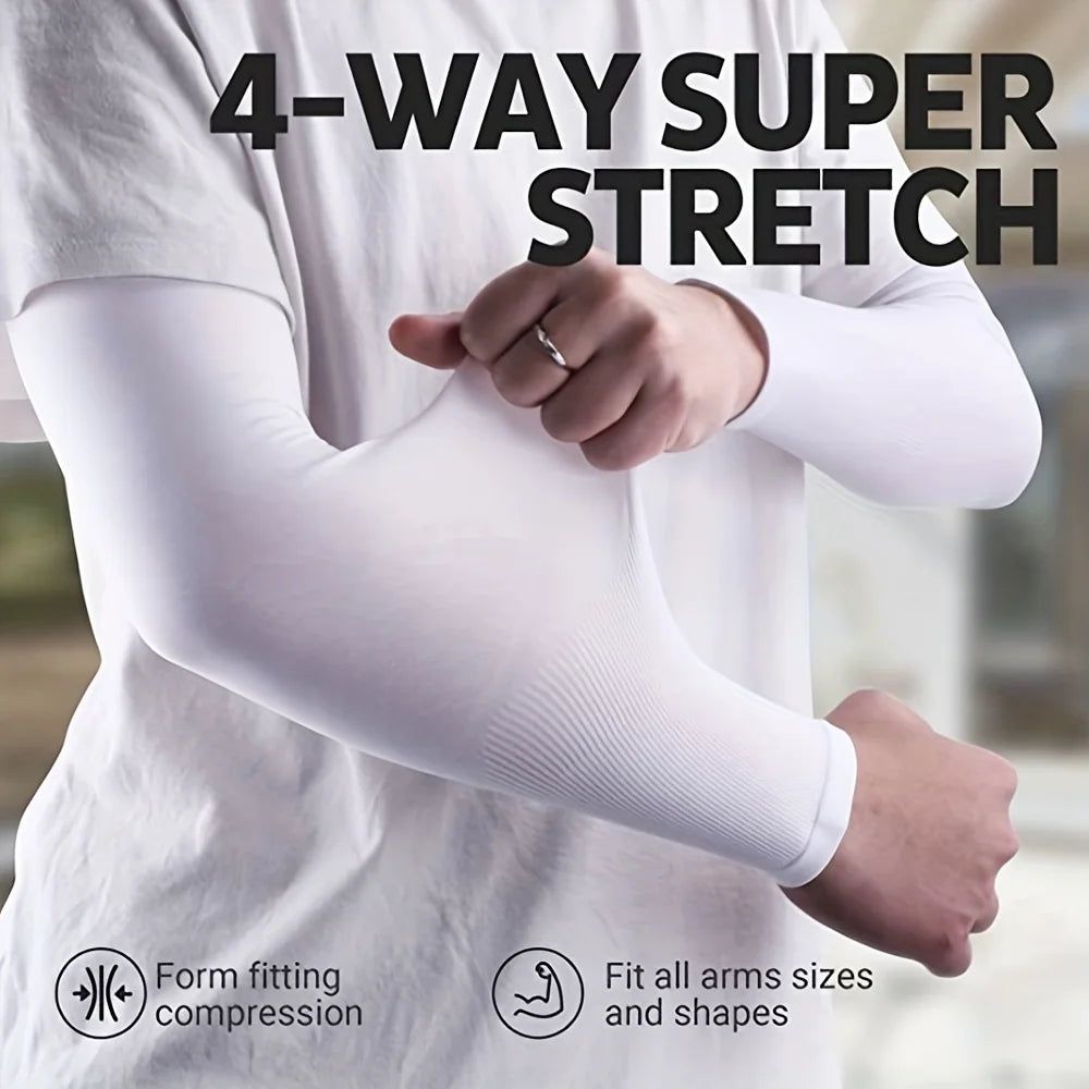 Breathable Sun Protection Sleeves - Cooling, UV Protection For Driving, Golfing, Fishing, Cycling, Hiking & Doing Sports