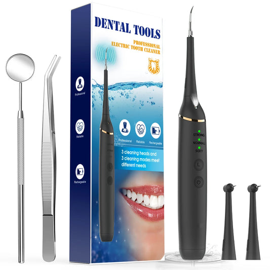 Portable Electric Sonic Dental Scaler Tooth Cleaner Calculus Stains Tartar Remover Dentist Teeth Whitening Oral Care Kit Tools