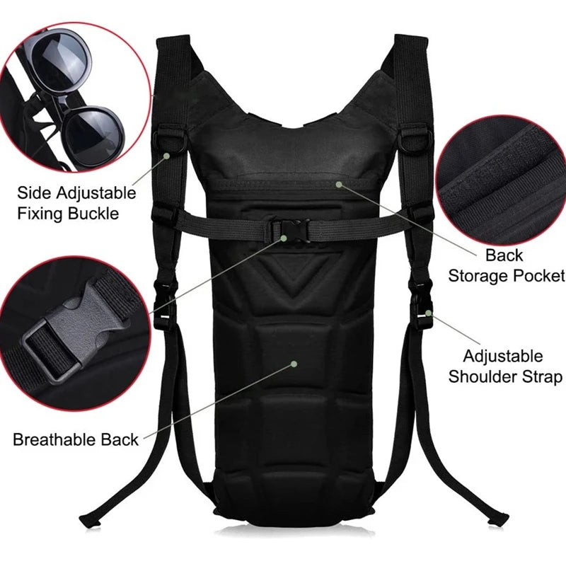3L Waterproof Water Bag Outdoor Sports Backpack Travel Cycling Mountaineering Oxford Tactics Convenient Water Bottle Water Bag