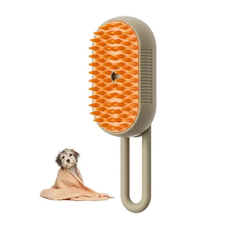 Cat Steam Brush Pet Triple Beauty Comb Dog Grooming Hair Removal Comb Electric Spray Dogs Steamy Supplies Products Home Garden