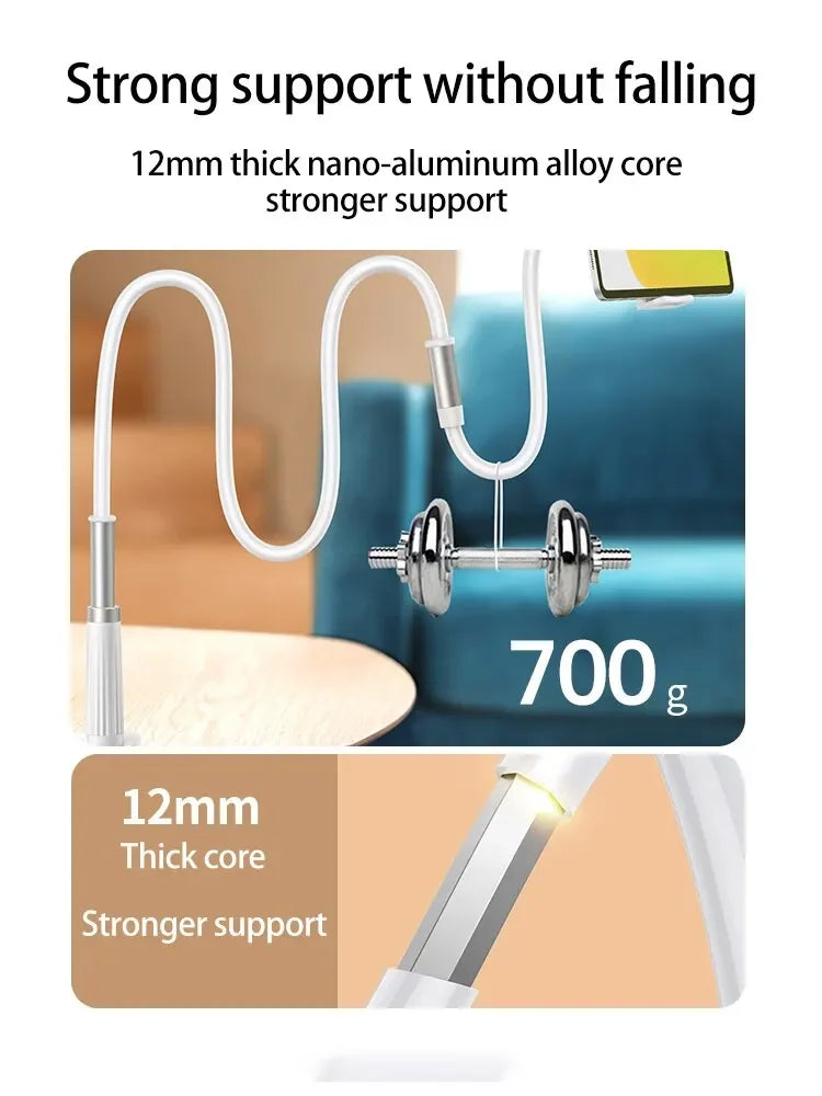 360 Clip Mobile Phone Holder Stand Portable Flexible Lazy Bed Desktop Bracket Desk Mount Stand For iPhone Samsung Xiaomi 70cm