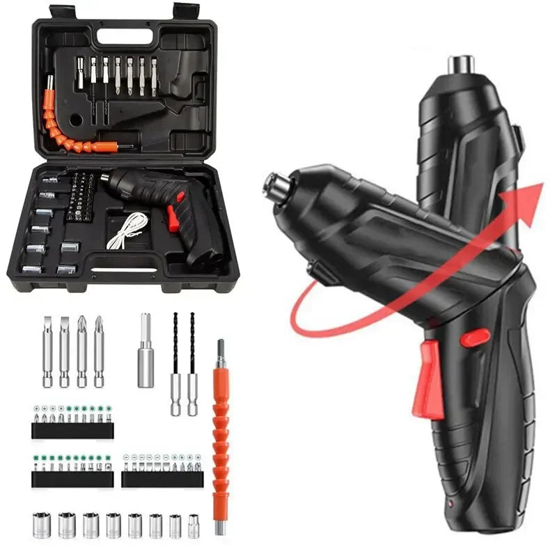 4.2V Electric Drill Cordless Power Tools Set Household Maintenance Repair 1800mAh Lithium Battery Mini Household Screwdriver