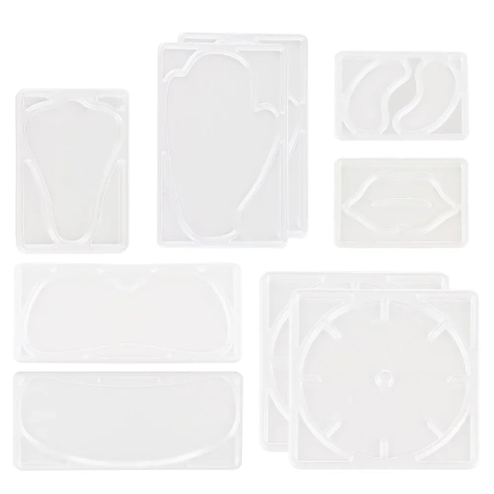 7 Styles/Set Plastic Reuseable Facial Mask Mold For Fruit Vegetable Mask Machine Maker Clear Mask Mold Tray Mask DIY Making Tool